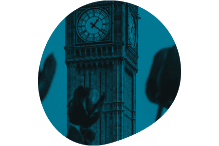 spring tulips with Big Ben in the background